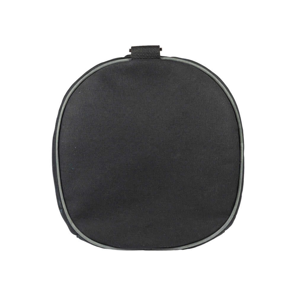 K2006AF | Travel Duffel Bag in 100% Cotton Canvas / Genuine Full-Grain Naked Leather - Black, Zip Closure. Dimensions: 45 x 25 x 28 cm - Packaging: Non-woven Bag-2