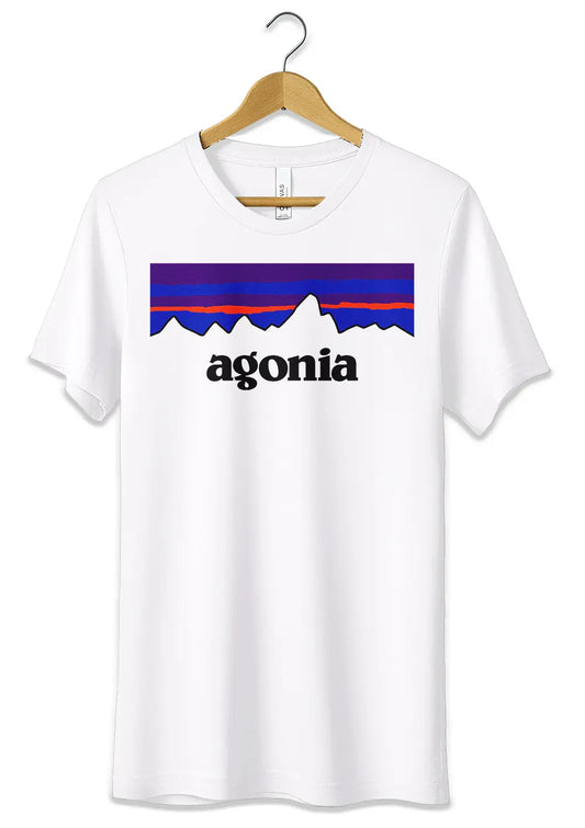 T-Shirt Maglietta Agonia Parodia Divertente Patagonia-1