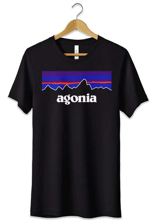T-Shirt Maglietta Agonia Parodia Divertente Patagonia-0